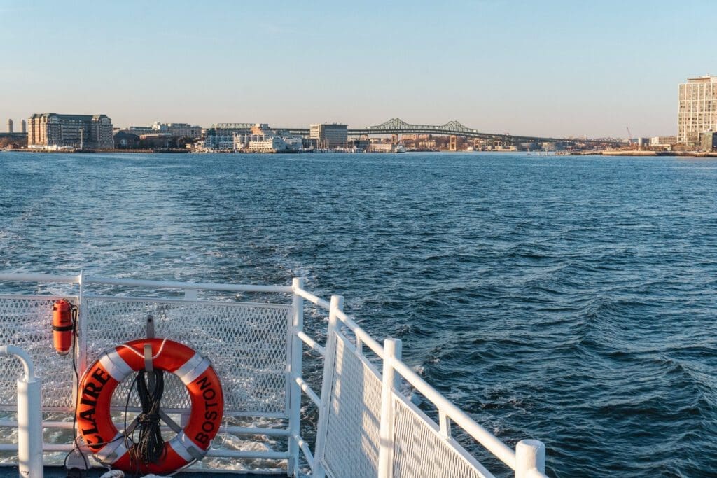 Crossing the Boston Harbor by ferry is a great scene. 