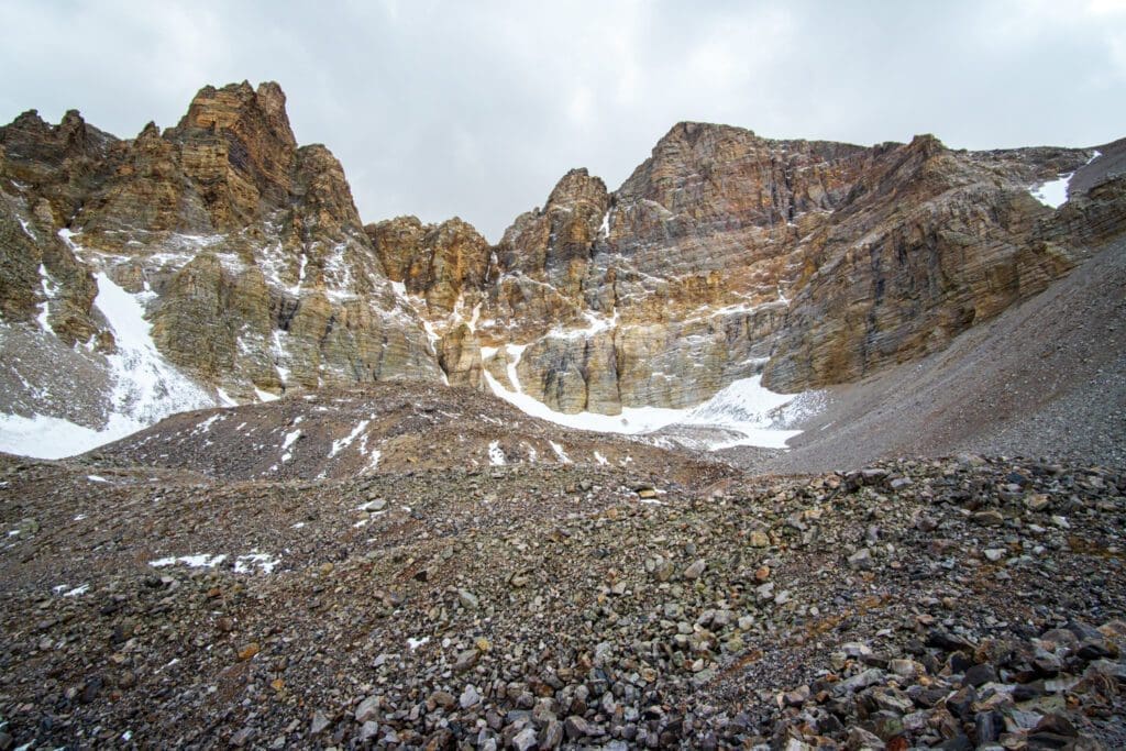 Wheeler Peak and it's famous glacier.