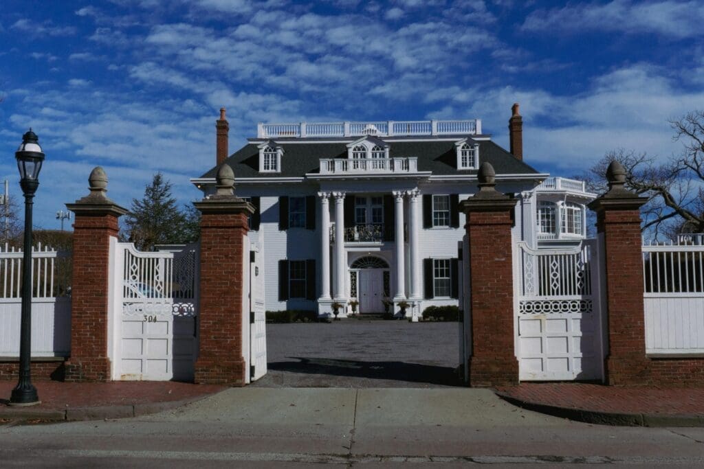 A mansion on Bellevue Avenue in Newport, Rhode Island.