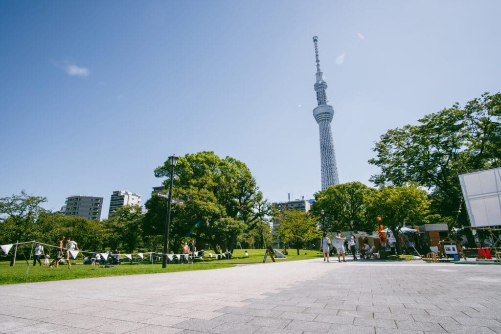 Tokyo Skytree sits high. 