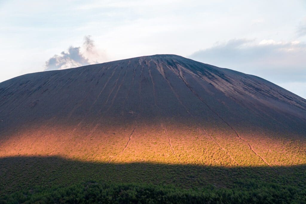 Mt Asama at sunset