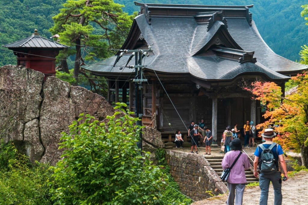 It is best to visit Yamadera during the fall season. 