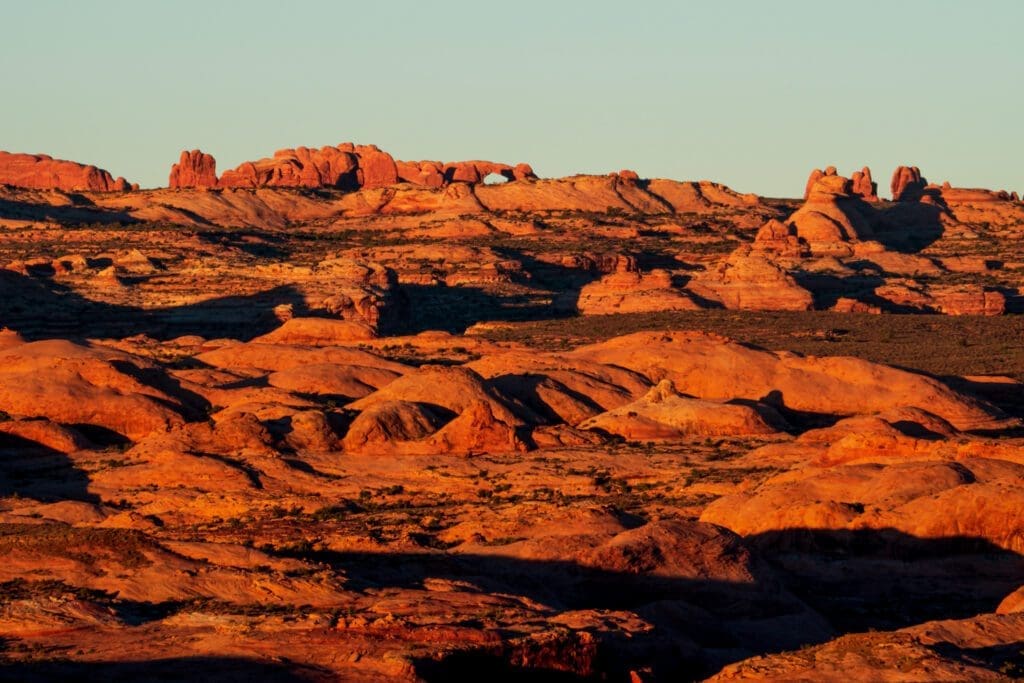 Sunset at the La Sal Viewpoint.