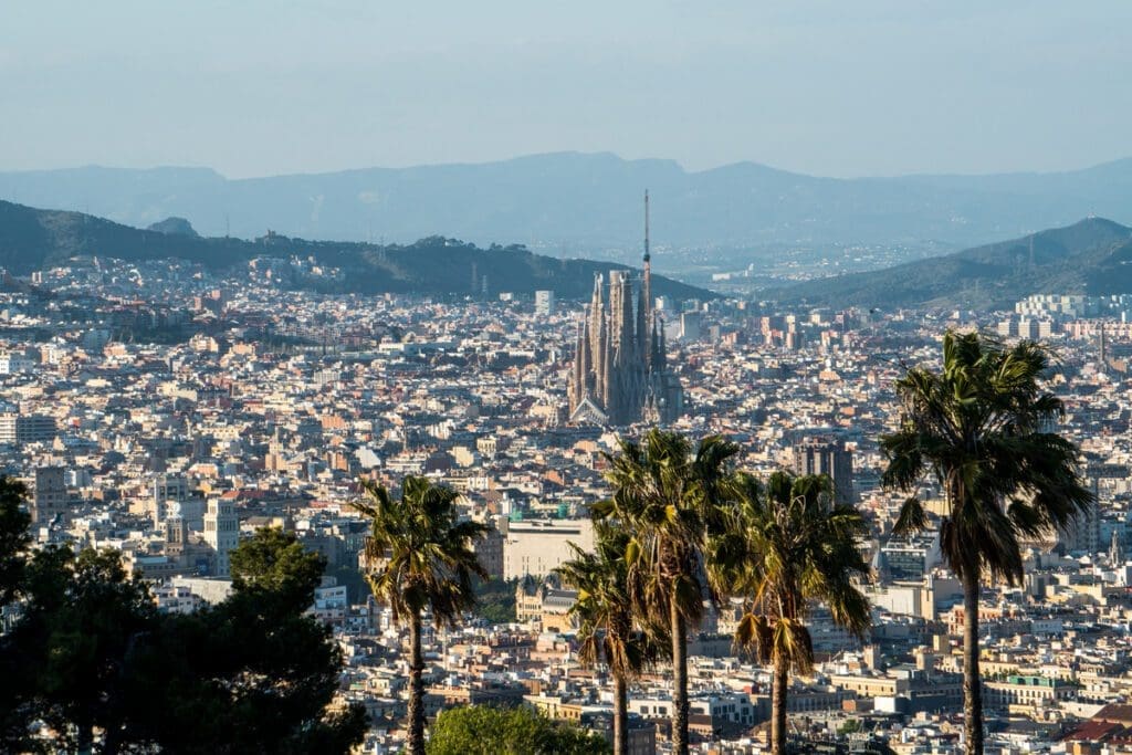 The view of Barcelona from Montjuic Castle