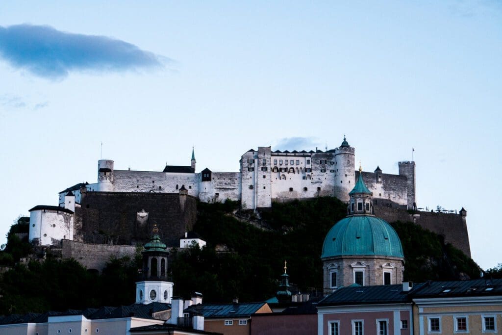 The Fortress Hohensalzburg is one of many castles on my one month Europe backpacking itinerary.