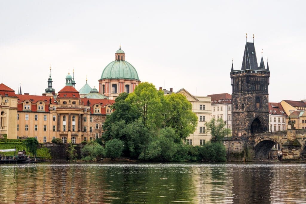 Prague during the morning. 