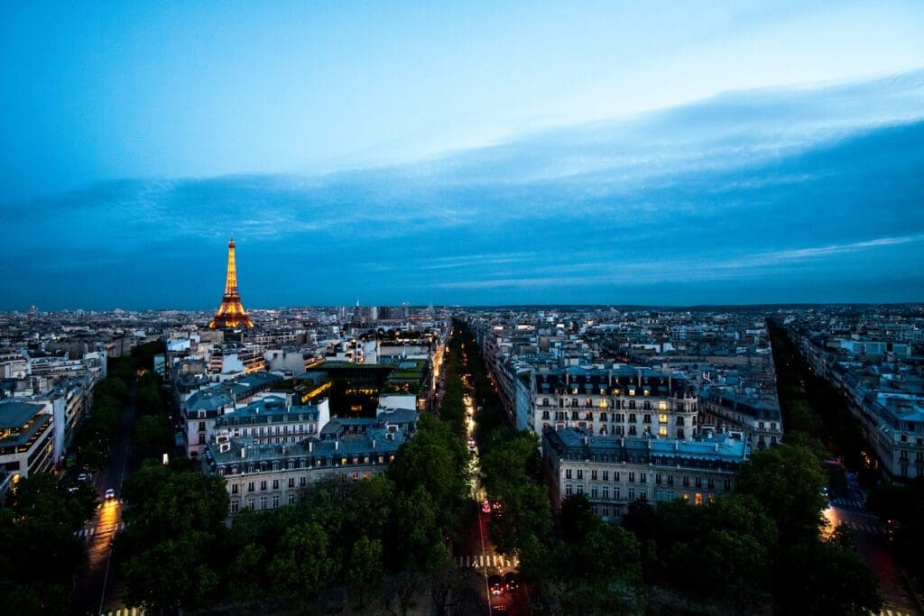 Watching the sunset from the Arc de Triomphe is incredible.