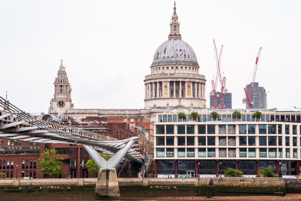 The St. Paul's Cathedral is an iconic landmark in London.