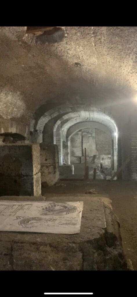 Catacombs under a church in rome